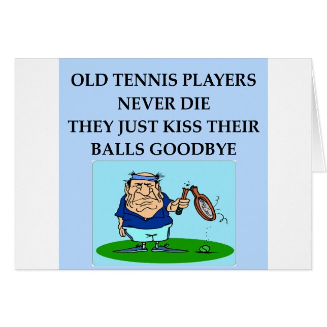 Tennisspelare Hälsningskort (Framsidan Horizontal)