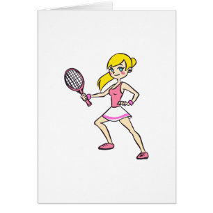 TENNISSPELARE HÄLSNINGSKORT