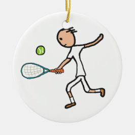 Tennisspelare Julgransprydnad Keramik