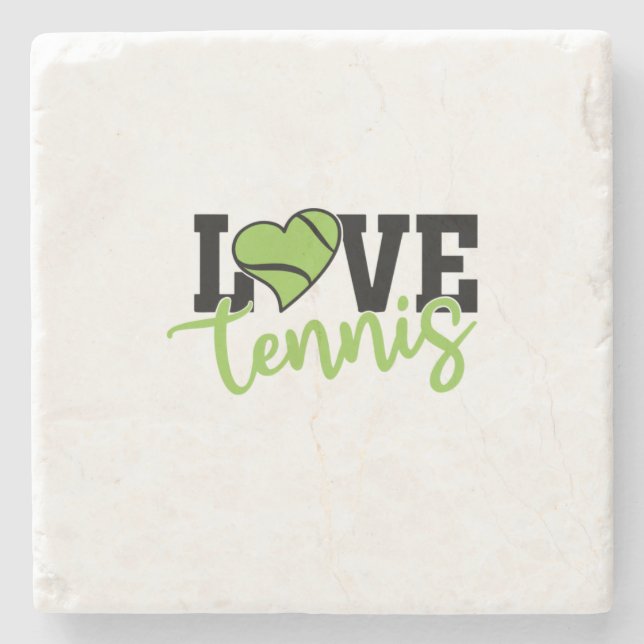 Tennisspelare | Kärlek till Tennis Stenunderlägg (Framsidan)