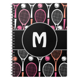 Tennisspelare Lag Namn Personlig Monogrammerad Anteckningsbok