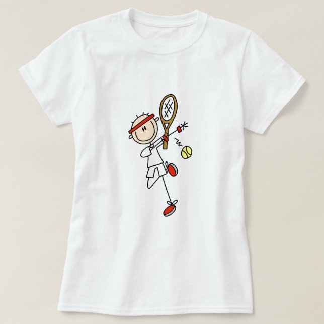 Tennisspelare med RacquetTshirts och gåvor T-shirt (Design framsida)