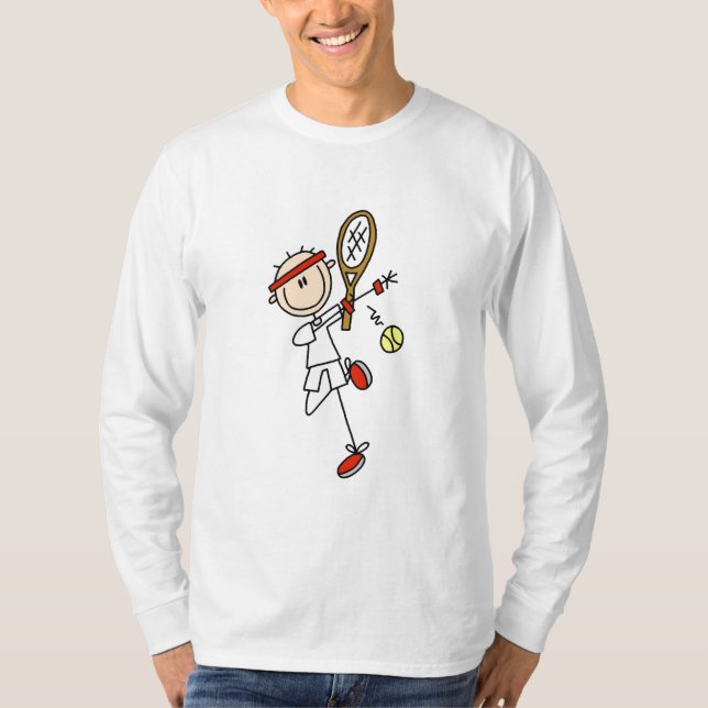 Tennisspelare med RacquetTshirts och gåvor T-shirt (Framsida)