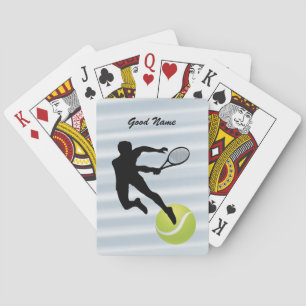 Tennisspelare Siluett och boll anpassa Casinokort