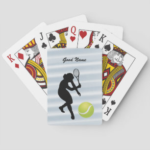 Tennisspelare Siluett och boll anpassa Casinokort