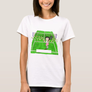 Tennisspelare som är kvinnlig - tee shirt