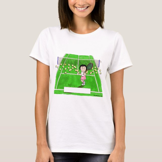 Tennisspelare som är kvinnlig - tee shirt (Framsida)