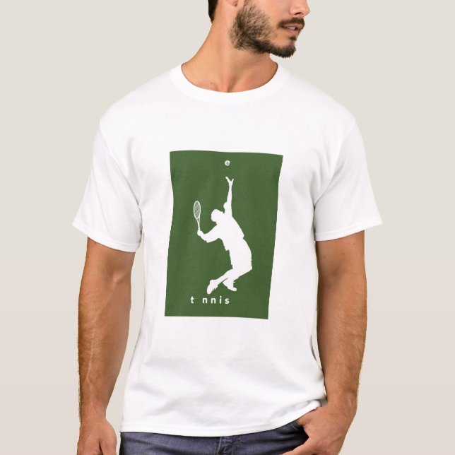 Tennisspelare som slår  - T-shirt (Framsida)