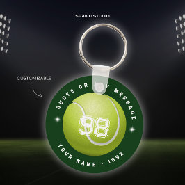 Tennisspelare Sportlag Grön Nyckelring
