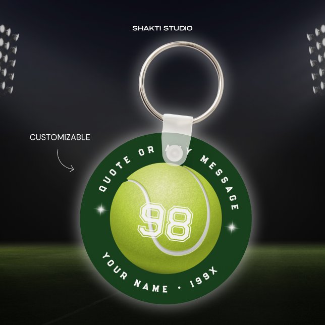 Tennisspelare Sportlag Grön Nyckelring (Skapare uppladdad)