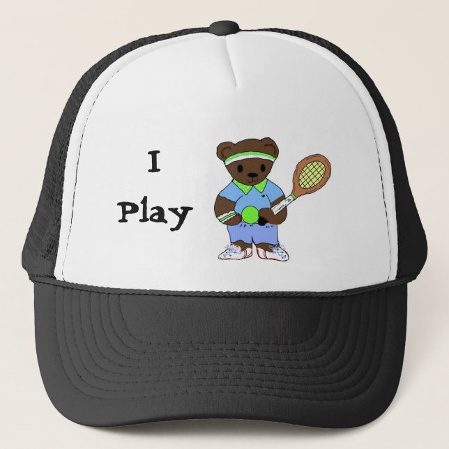 Tennisspelare Teddybjörn Truckerkeps (Framsida)