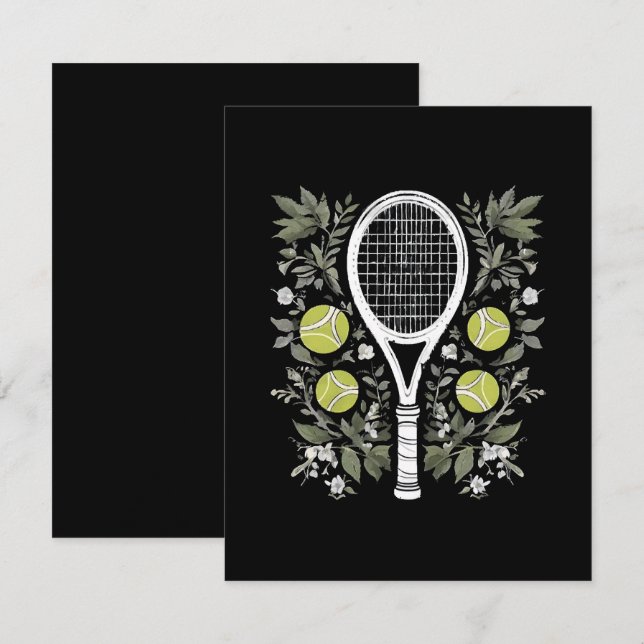 Tennisspelare Tilläggskort (Fram/baksida)