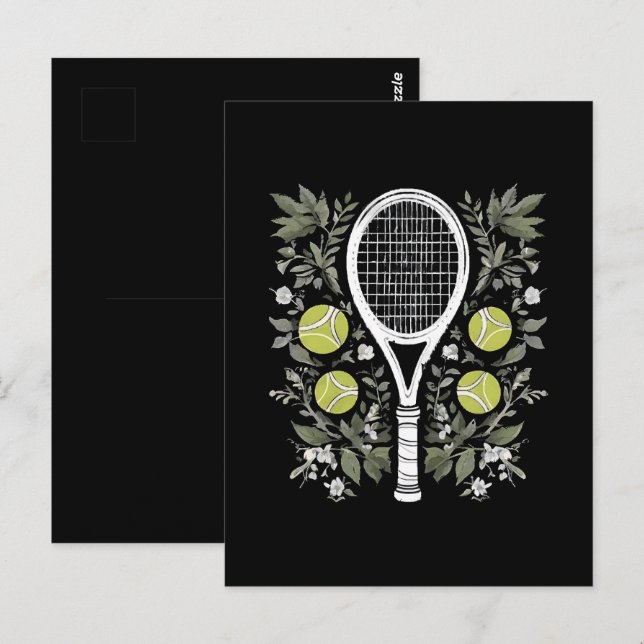 Tennisspelare Vykort (Fram/baksida)