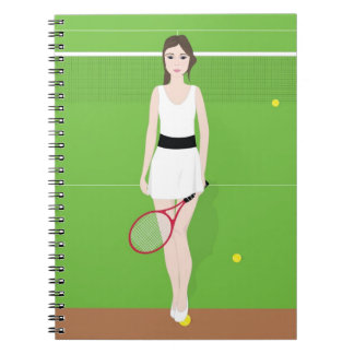Tennisspelareanteckningsbok Anteckningsbok Med Spiral