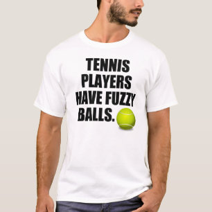 Tennisspelarear har luddiga bollar tee shirt