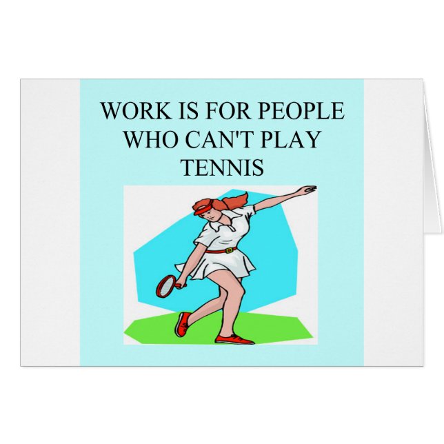 tennisspelaren hälsningskort (Framsidan Horizontal)