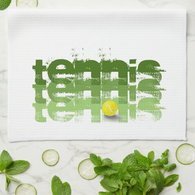 Tennisspelaren reser, personifierade kökshandduk (Vikta)