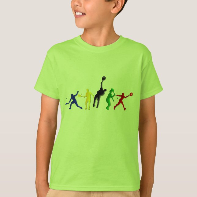 Tennisspelareutslagsplatser och tennis för ungar t shirt (Framsida)