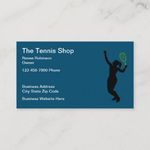 Tennistema modern unik visitkort