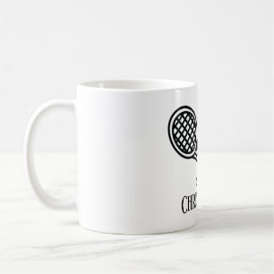 Tennistema Monogrammed Namn Kaffemugg