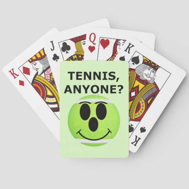Tennistemacykel som leker kortdäck kortlek (Baksidan)