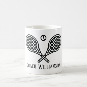 Tennistemakan Coach Monogrammed Namn Kaffemugg