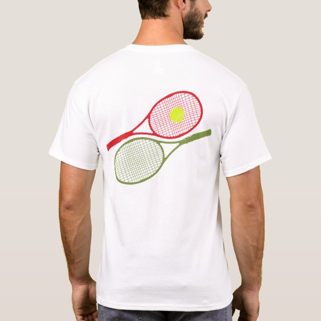 tennister/tennisspelare t-shirt (Baksida)