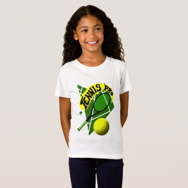 TennisTshirt för flickor T Shirt (Hel framsida)