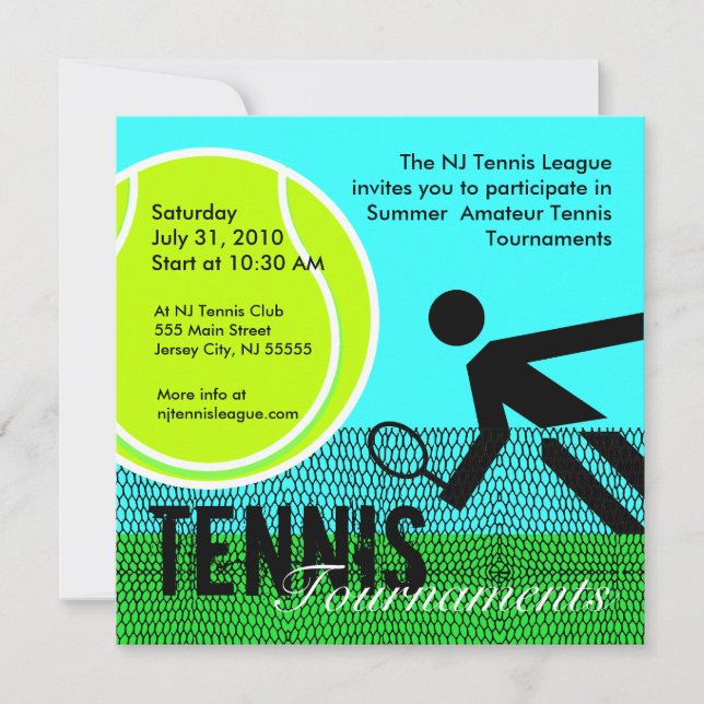 Tennisturneringinbjudan 1 inbjudningar (Framsida)