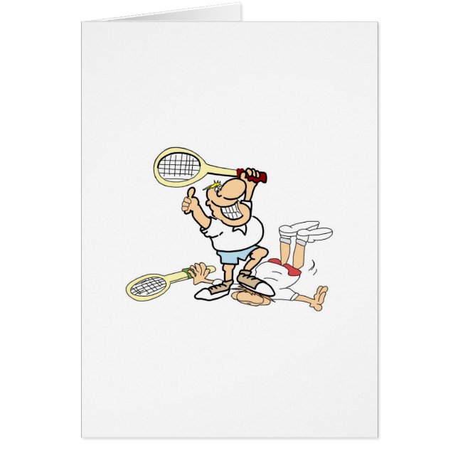 Tennisvinnare Hälsningskort (Framsidan)