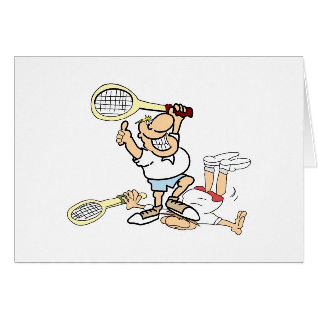 Tennisvinnare Hälsningskort (Framsidan Horizontal)