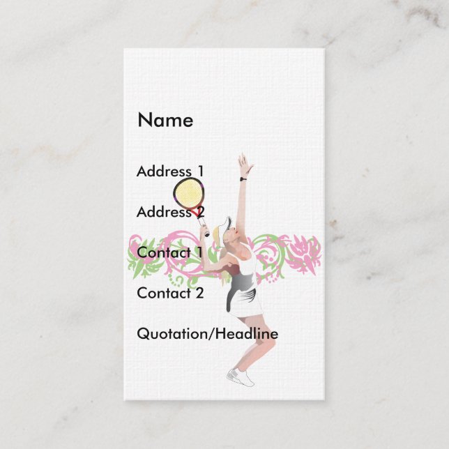 Tennisvisitkort Visitkort (Framsida)