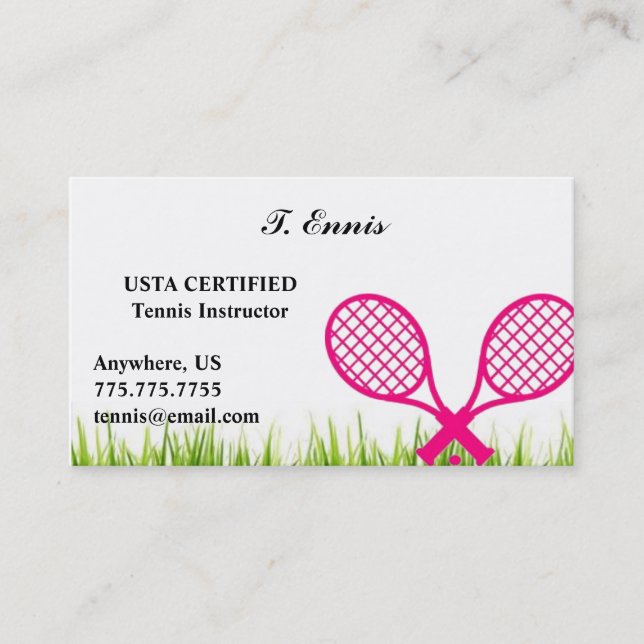 Tennisvisitkort Visitkort (Framsida)