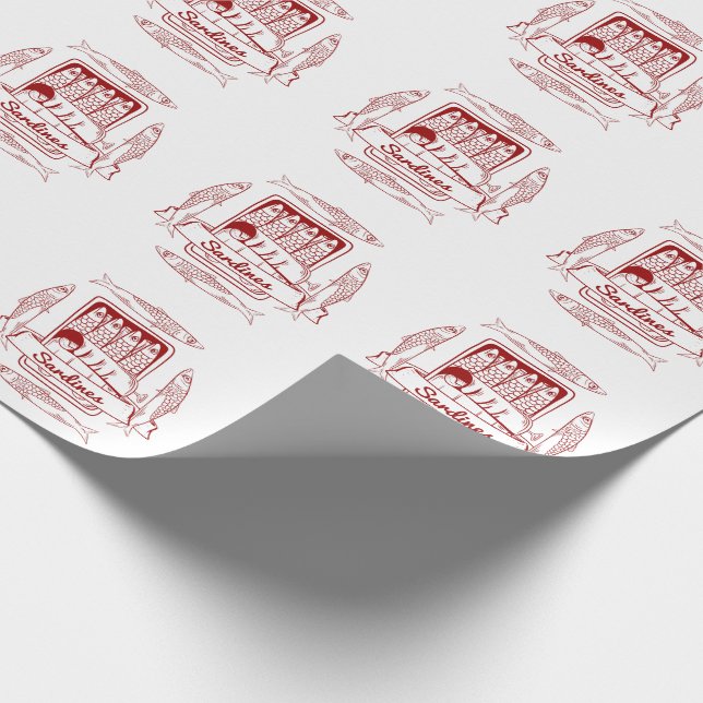 Tennsnäcka sardiner presentpapper (Hörn)