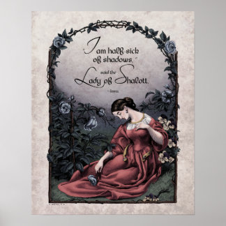 Tennyson "Dam of Shalott" Victorian Art 16x20 Poster