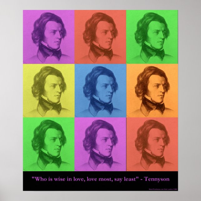 Tennyson "Kärlek är lång" Pop Art Canvastryck Poster (Framsidan)