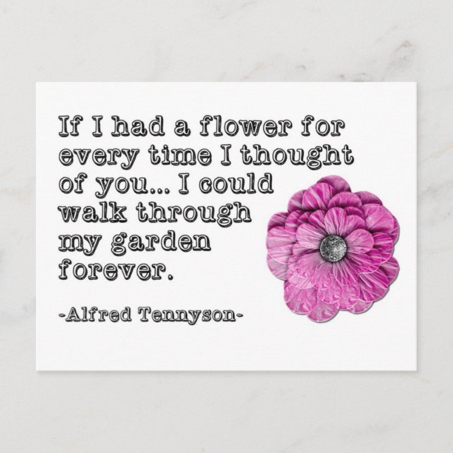 Tennyson kärlek dikt vykort (Framsida)