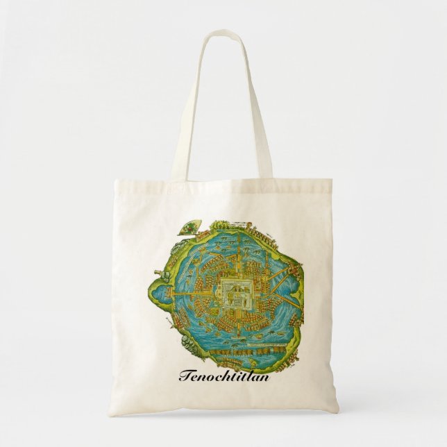 Tenochtitlan Tote Bag Tygkasse (Framsidan)