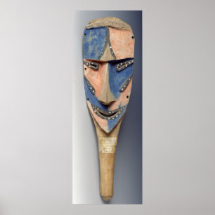Tenonen maskerar, från Ile de Vao, New Caledonia Poster