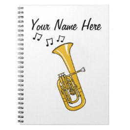 Tenor Horn Brass Musician Music Teacher Anpassning Anteckningsbok