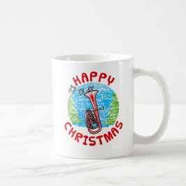 Tenor Horn jul Brass Musician Music Lacher Kaffemugg