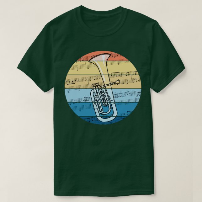 Tenor Horn Music Notation Hornist Brass Musician T Shirt (Design framsida)