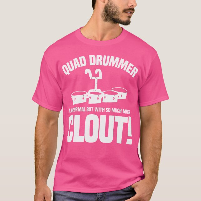 Tenor Quad Drums Marching Band Funny T Shirt (Framsida)