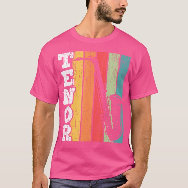 Tenor saaxophone saaxophonist Musician Instrumenta T Shirt (Framsida)