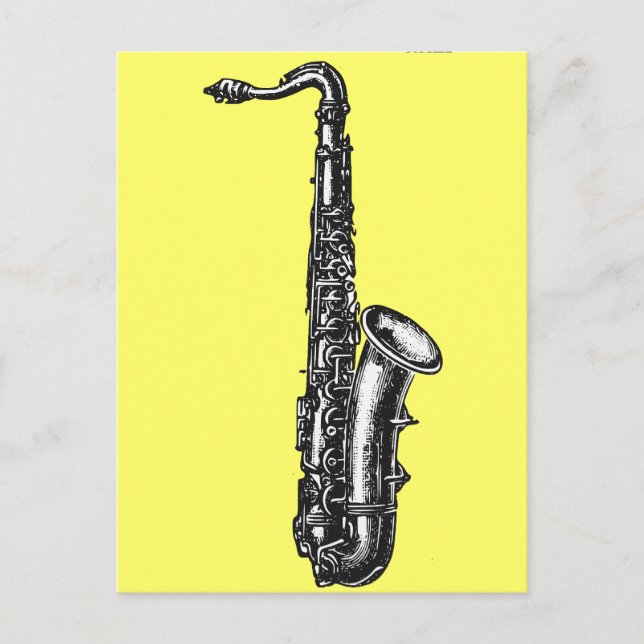Tenor Saxophone Vykort (Framsida)