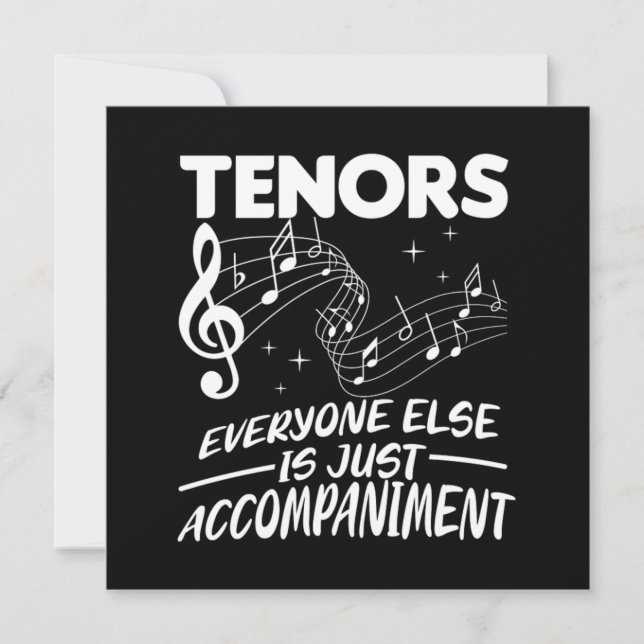 Tenors Choir Music Singer Tenor Concert Band Gift Inbjudningar (Framsida)