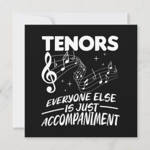 Tenors Choir Music Singer Tenor Concert Band Gift Inbjudningar