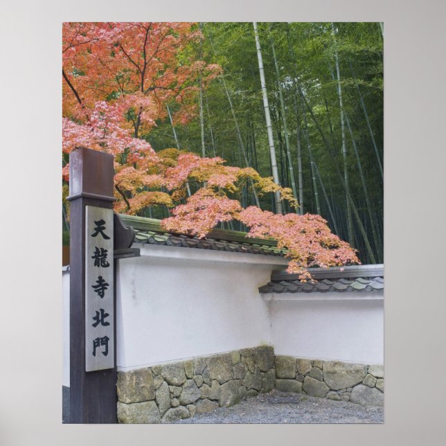 Tenryu-ji tempel norra porten poster (Framsidan)