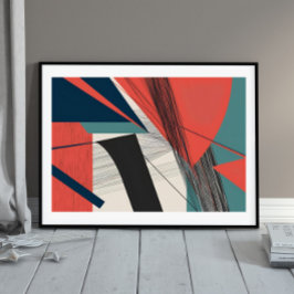 Tension Linjer: Modern Abstrakt Impact Poster