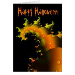 Tentacle Fractal Halloween-kort Hälsningskort